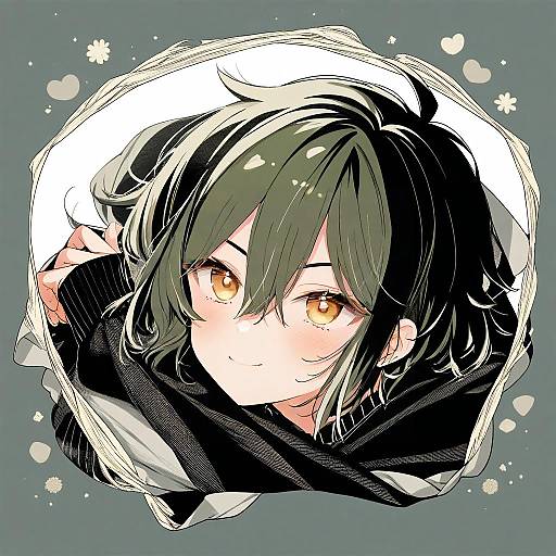 Illustration of Andrew graves, the coffin of andy and leyley in the style of Sakiyo cake