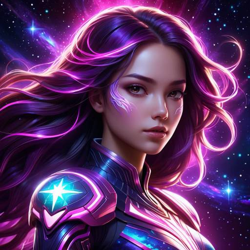 Ethereal Cosmic Portrait of a Woman