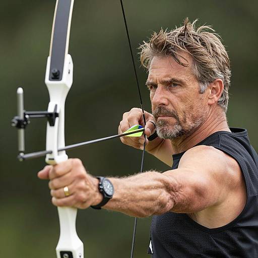 Focused Archer in Nature's Embrace