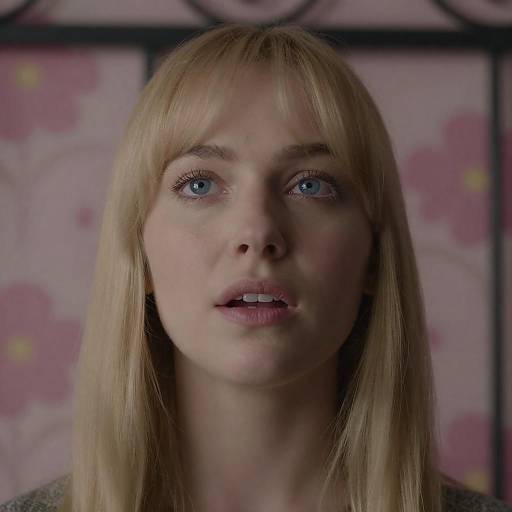 Blonde Woman Looking Upward