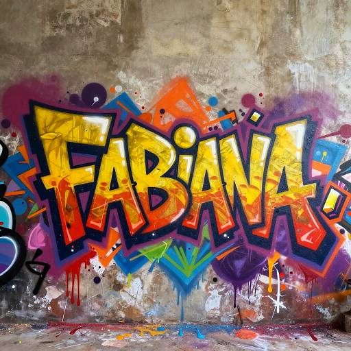 Vibrant graffiti on a concrete wall featuring bold, colorful 