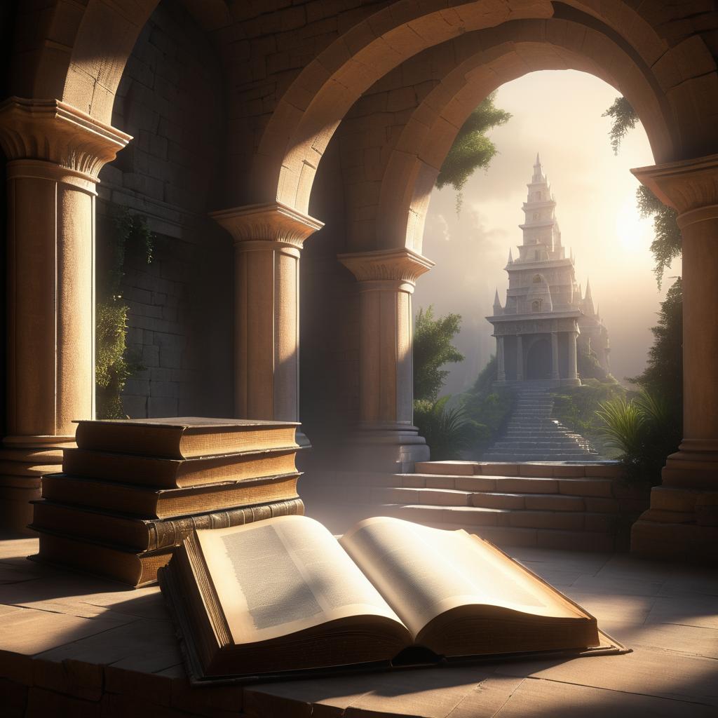 Mystical Ancient Book in Soft Light