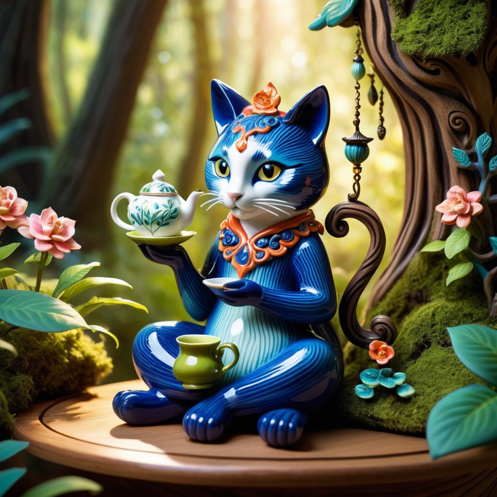 Enchanting Tea Time with a Forest Spirit