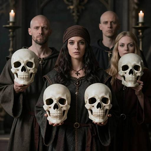 Candlelit Medieval Quartet With Skull Masks