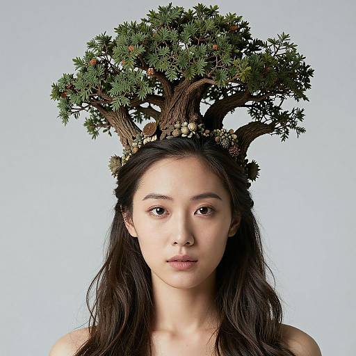 Tree Goddess with Nature Headdress