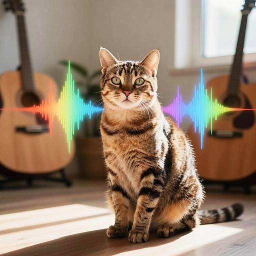 Colorful Sound Waves from Realistic Cat
