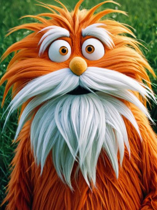 Photorealistic Lorax Costume Portrait
