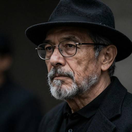 Serious Older Man with Gray Beard