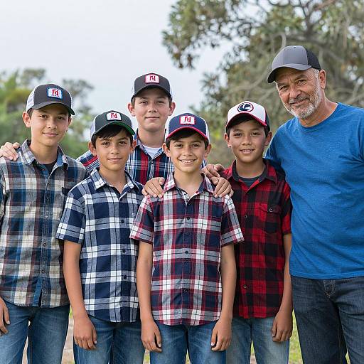 Outdoor Family Gathering with Plaid Style
