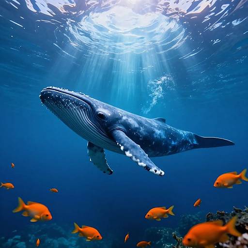 Blue Whale in Ethereal Cavern