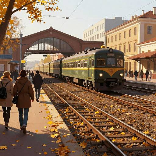 Strelka Railway Station in Autumn