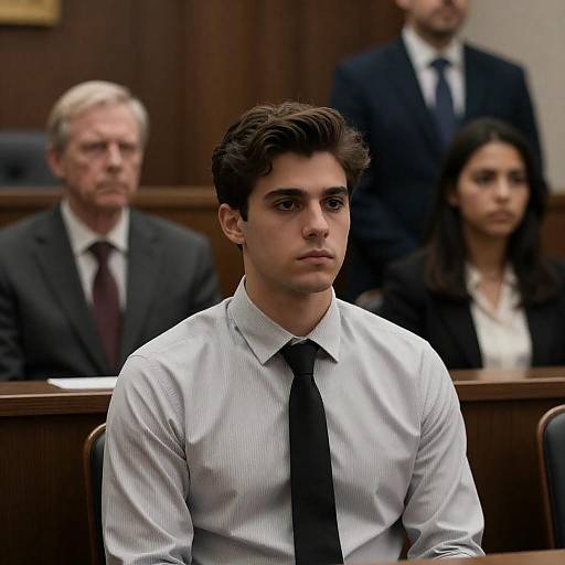 Formal Courtroom Portrait of Young Man