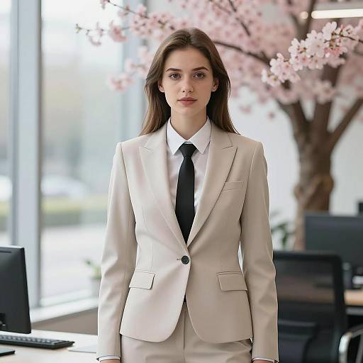 Elegant Spring Office Attire Photography