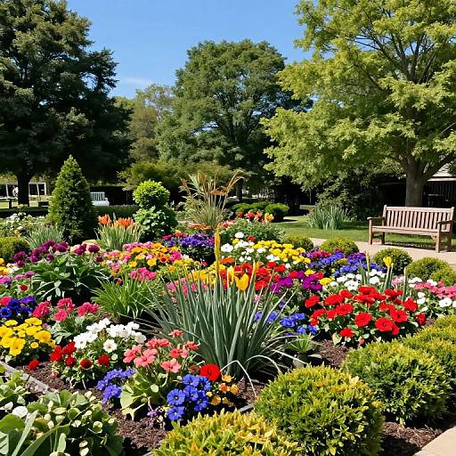 Vibrant Community Garden Scene