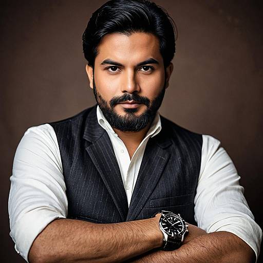 Realistic Male in Indo-Western Attire