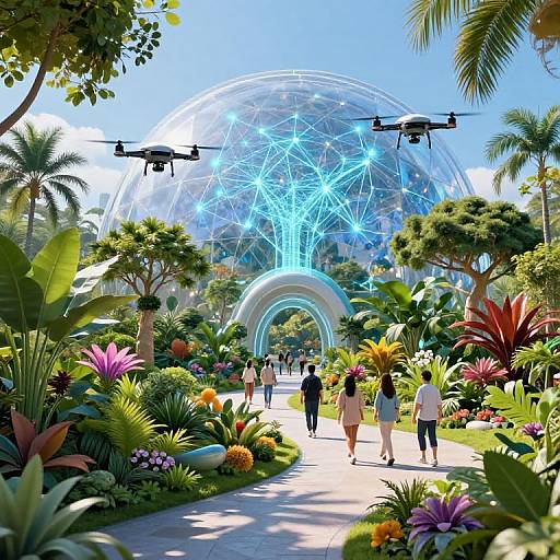 Futuristic AI-Powered Eco-Park