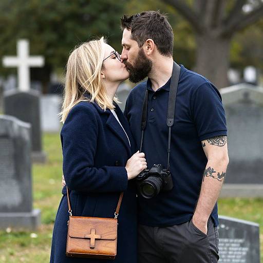 Romantic Cemetery Kiss: A Unique Moment