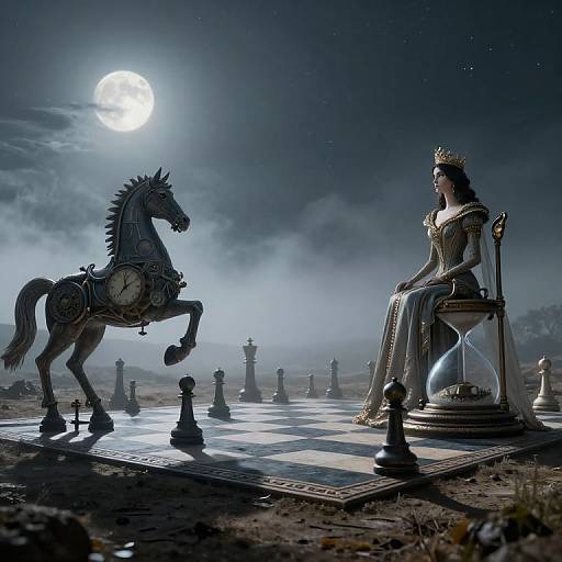 Surreal Chessboard Dreamscape