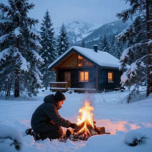 Winter Survival at Mountain Cabin