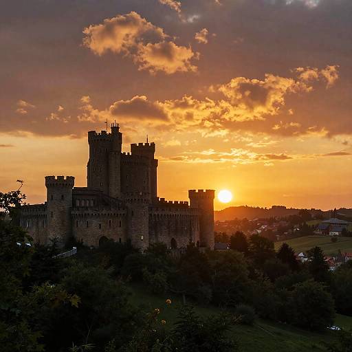 Juliet's Sunset by Medieval Castle