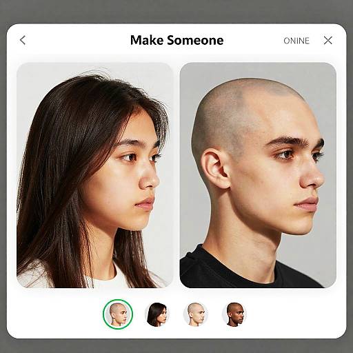 Digital Bald Makeover Comparison