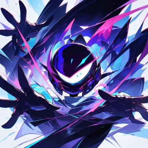 Vivid Anime Hacker Illustration with Energy