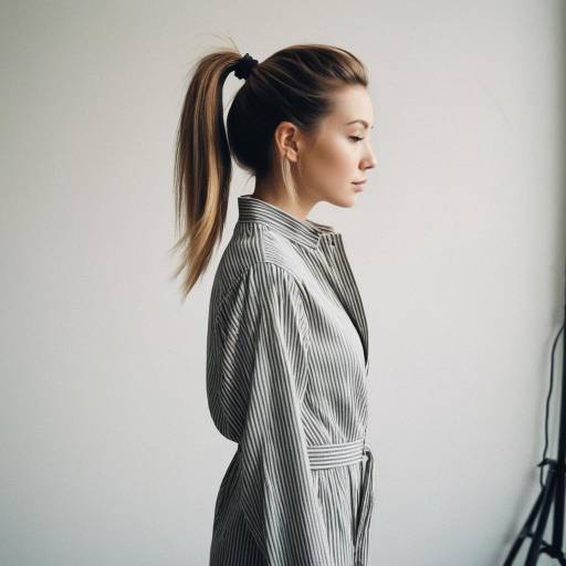 Fashion Influencer with High Ponytail in Minimalist Jumpsuit Fashion Influencer with High Ponytail in Minimalist Jumpsuit