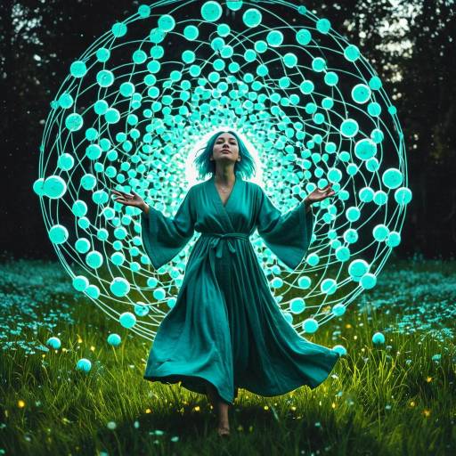 Woman in Psychedelic Fractal Light Experience