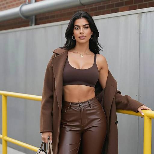 Confident Woman in Urban Outfit