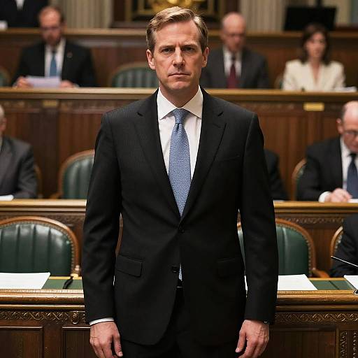 Confident Politician in Classic Suit