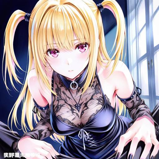 Illustration of Amane misa, death note in the style of Yqgkg