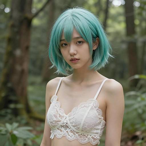 Ethereal Beauty in a Sunlit Forest