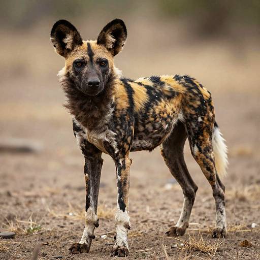 Muscular Anthro African Wild Dog Portrait