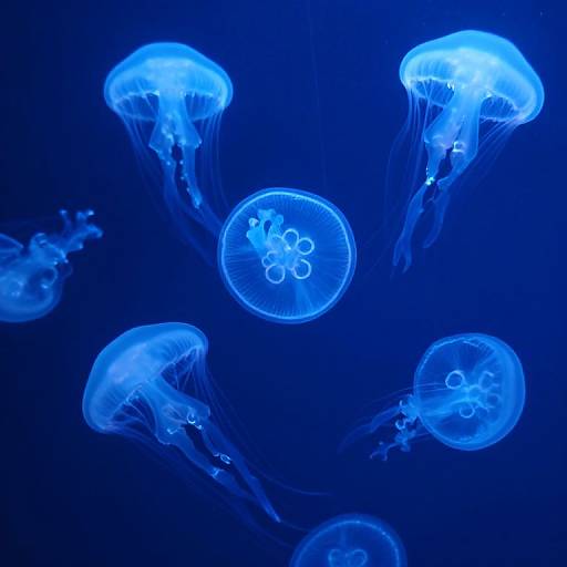 Ethereal Glowing Jellyfish Ballet