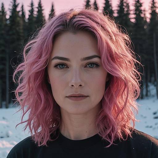 Confident Portrait in a Snowy Twilight