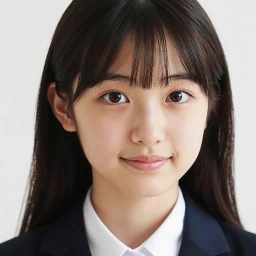 Cute Japanese Girl in Navy Uniform