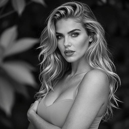 Striking Black-and-White Portrait of a Woman