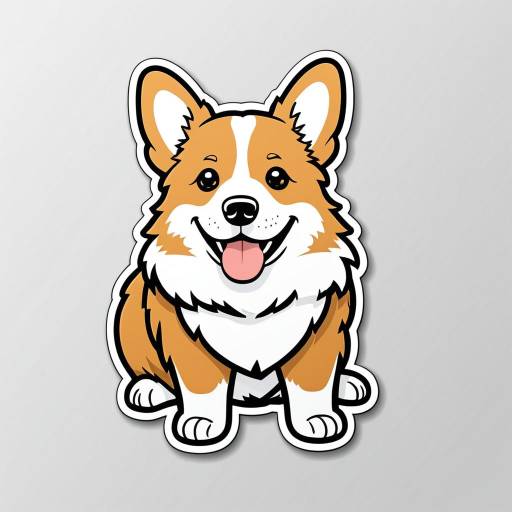Cheerful Corgi Dog Sticker