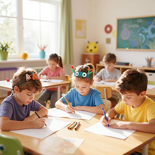 Whimsical Colorful Classroom for Kids