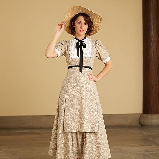 Vintage Woman in Classic Attire