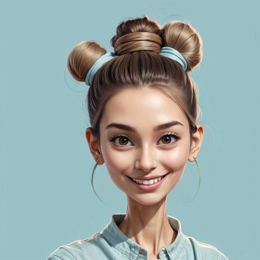 Expressive Female Cartoon Caricature Illustration