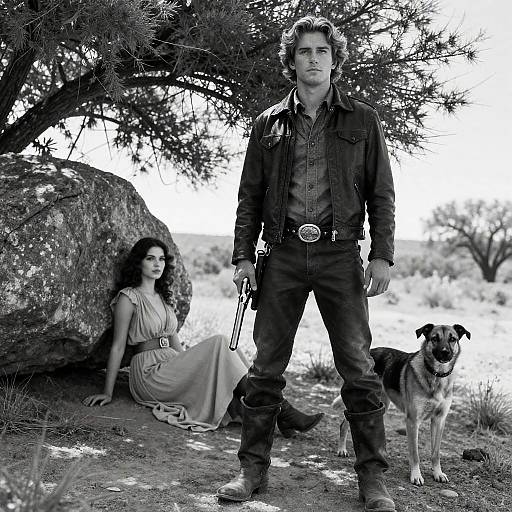 Cowboy and Cowgirl: A Desert Standoff