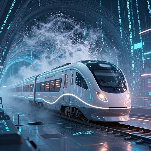 AI-Powered Train in Digital Tunnel