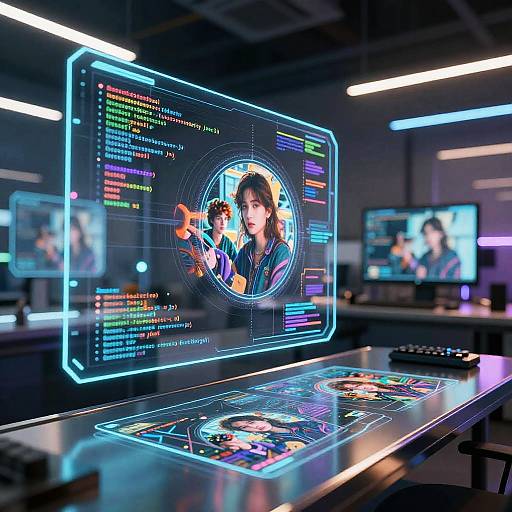 AI Creating Intricate Holographic Artworks