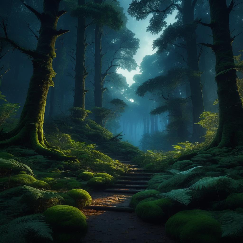 Breathtaking Gothic Forest Matte Painting