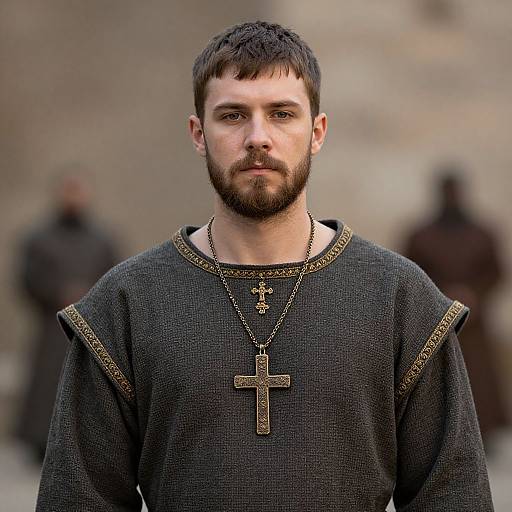 Realistic Medieval Priest Portrait