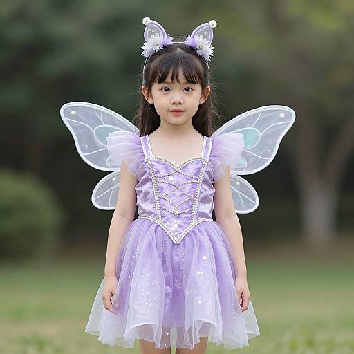 Purple Pixie Fairy Costume for Girls