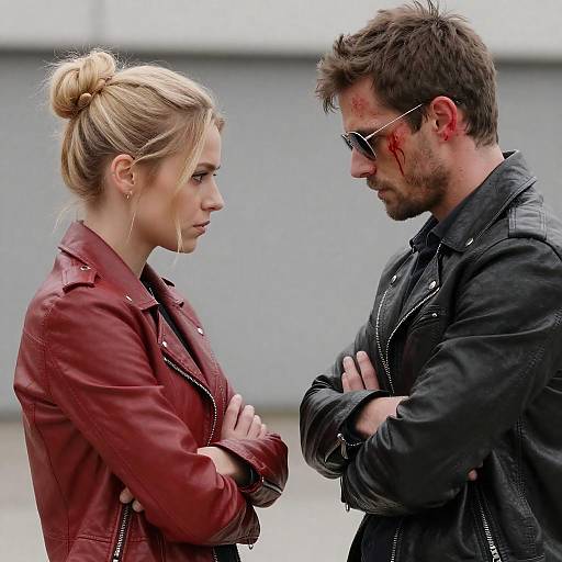 Intense Confrontation Between Two Characters