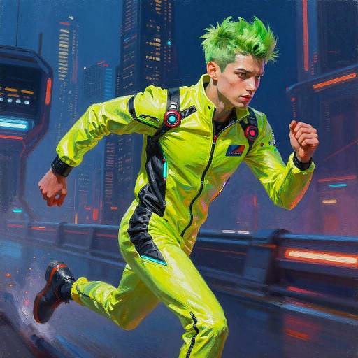 Audacious Cyber Racer in Neon City