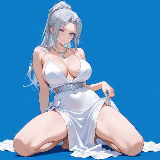 Elegant Solo Girl with Gray Eyes Elegant Solo Girl with Gray Eyes